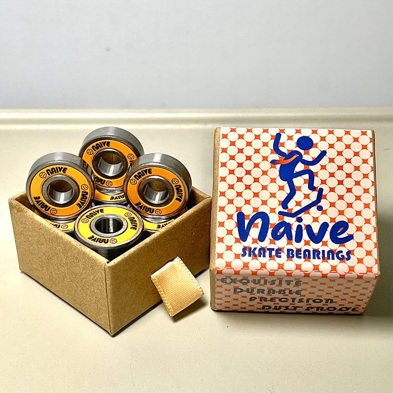 Naive Skateboard Bearings, Sunset Orange Review